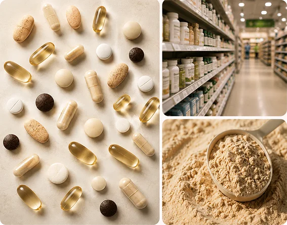 Corevalin capsules alongside the botanicals in the formula