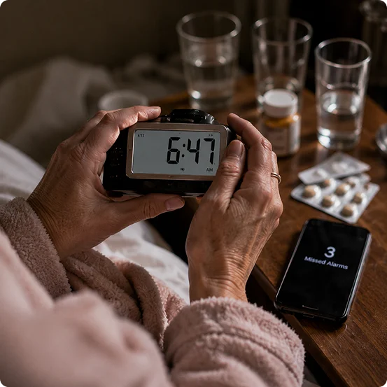 Morning routine: taking one Corevalin capsule after waking up