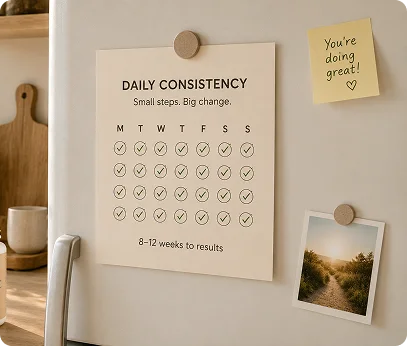 Daily habit tracker for a consistent Corevalin routine